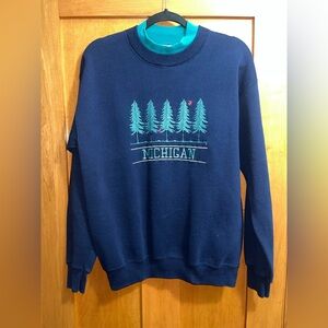 Vintage 90s Michigan Lee Heavyweight Cotton Blend Men’s Sweatshirt Large​